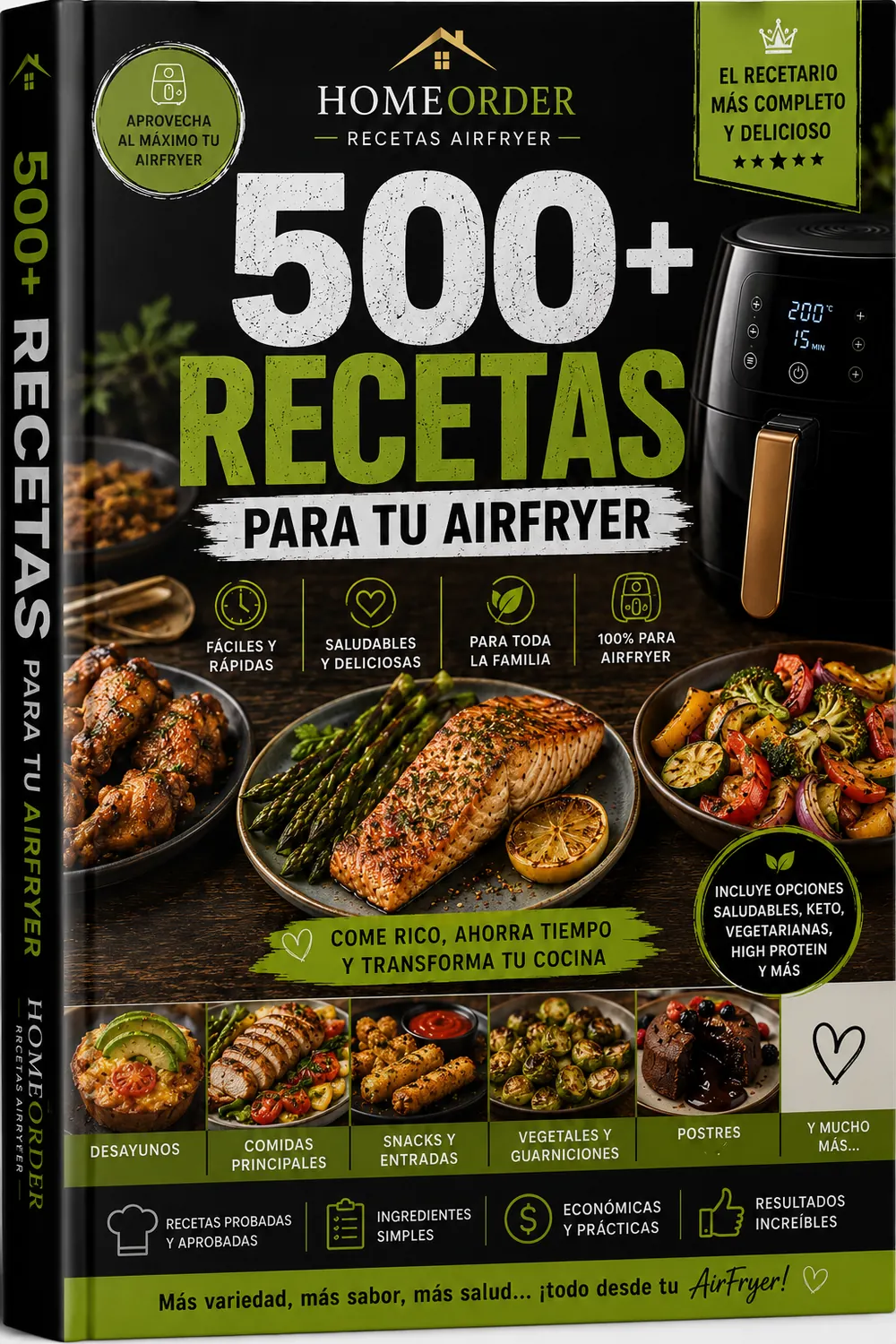 HomeOrder AirFryer — 500 recipes
